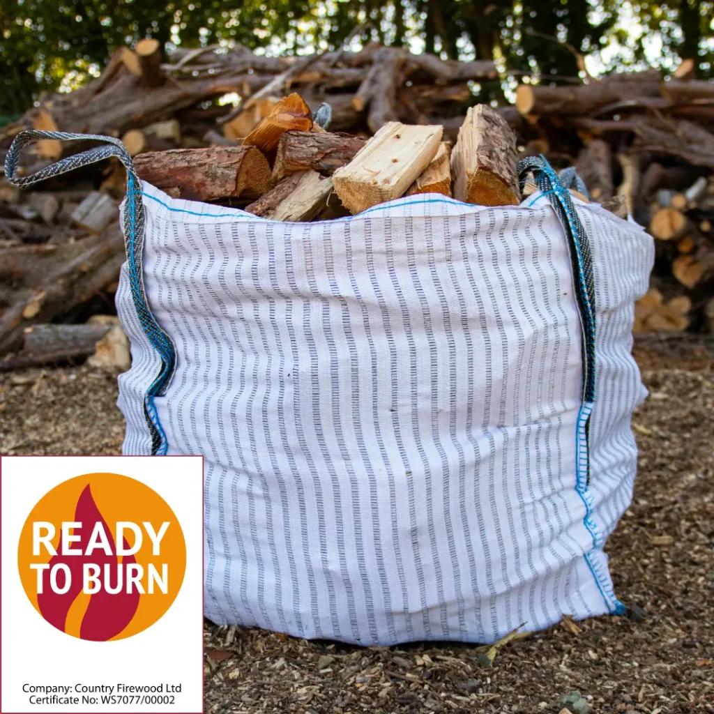 Bulk bag of larch logs delivered to the Stowmarket area