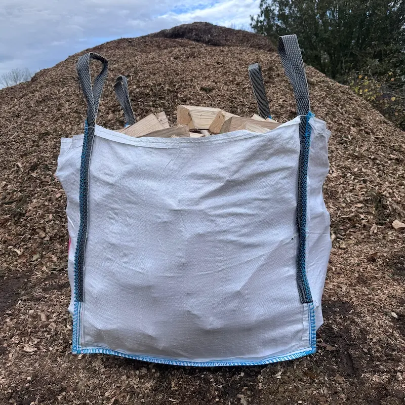 Standard sized bulk bags of hardwood logs for sale in stowmarket and surrounding areas